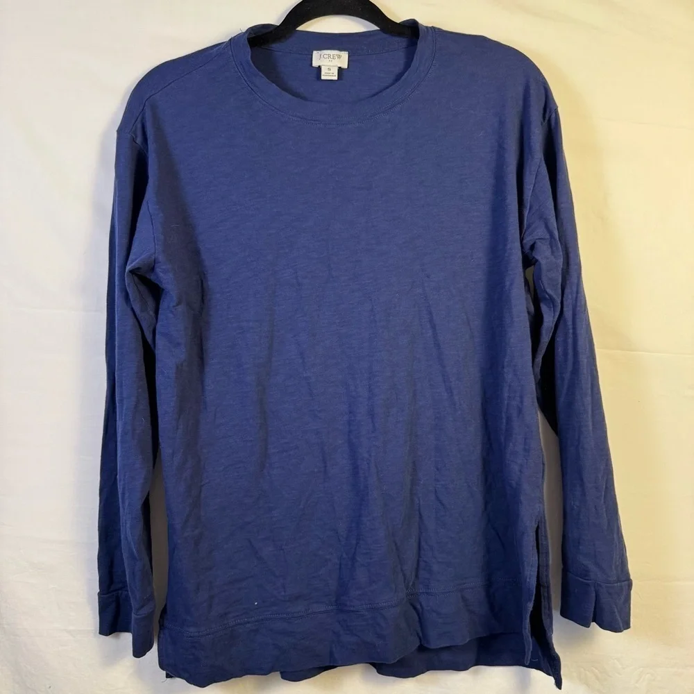 J. Crew Women's Blue Long Sleeve Shirt Size S